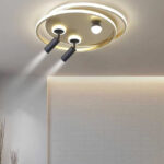 Modern Led Chandelier Lights For Living Bedroom Study Room Lighting Gold Black Lamps Fixtures Dimmable With spotlight