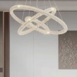 Creative LED Pendant Light Modern Home Lamp Brushed crystal Cricle Aluminium Led Ceiling Pendant Lamp Hanging Lamp Luminaires