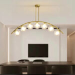 Nordic style glass lampshade LED chandelier For bedroom, living room, restaurant, bar, hotel hall, apartment, villa decoration l