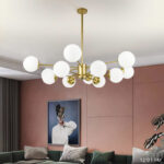 MDWELL nordic pendant lights Black/Gold E27 bulb pendant lamp for living room bedroom Restaurant Glass hanging indoor lighting