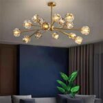 Nordic LED Crystal Chandelier Lighting American Vintage Bedroom Living Room Dining Room Lustre Art Hanging Lamp Indoor Decor - Image 4