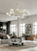 Nordic LED Crystal Chandelier Lighting American Vintage Bedroom Living Room Dining Room Lustre Art Hanging Lamp Indoor Decor - Image 8