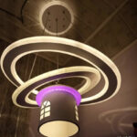 light luxury lamp leaves lamp living room ceiling hanging lights cube ceiling light led ceiling lamp purple ceiling light