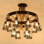 Retro loft creative rope lamp Club Restaurant bar corridor Cafe balcony stair Chandelier creative decoration