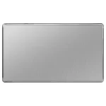 BG FBS95 Nexus Screwless Flat-Plate Double Blank Plate Brushed Steel