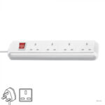Extension Socket EcoLine, 1.5 m White, Brennenstuhl Brand