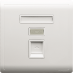 1 Gang Wallplate without Modular Jack, White E8431RJ_5_WE