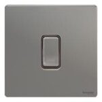 Ultimate Screwless flat plate ? rocker plate switch ? 1 gang ? black nickel GU1412BBN