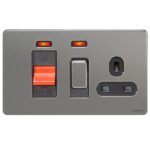 Ultimate Screwless flat plate ? cooker control unit ? 45 A ? 230 V ? black GU4401BBN