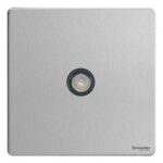 Ultimate Screwless flat plate ? TV/FM socket ? coaxial ? 1 gang ? stainles steel GU7410BSS