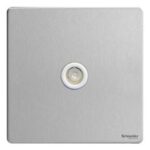 Ultimate Screwless flat plate ? TV/FM socket ? coaxial ? 1 gang ? stainles steel GU7410WSS