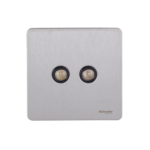 Ultimate Screwless flat plate ? TV/FM socket ? coaxial ? 2 gangs GU7420BSS