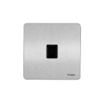Ultimate ? screwless flat plage RJ45 data socket ? 1 gang ? stainl. steel/black GU7471BSS