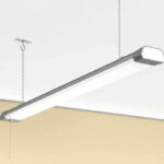 LED office chandelier strip lamp modern simple rectangular hanging line lamp office lighting engineering lighting