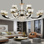 Nordic Modern Crystal Chandelier Home Decoration for Living Room Bedroom Led Ceiling Lamps Hall Hanging Indoor Pendant Lights