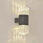 Modern Luxury Creative Acrylic LED Wall Light Gold Black Wall Lamp for Aisle Sconce Bedroom Bedside Corridor Home Decor