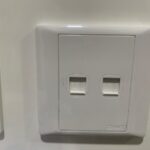 CHINT Wall Switch Telephone Wire Socket White Panel Switch Double gang