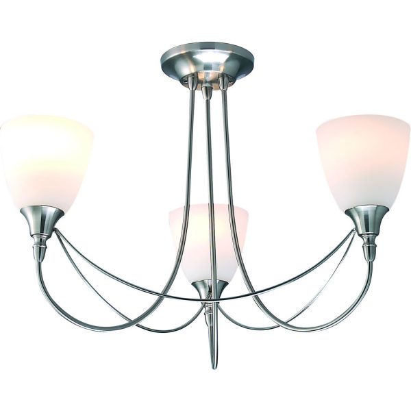 Nottingham 3 Light Fitting Satin Chrome