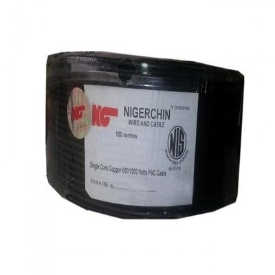 NigerChin 10mm Single Core Copper Wire ? Black