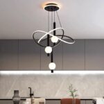 This modern 3-head LED chandelier